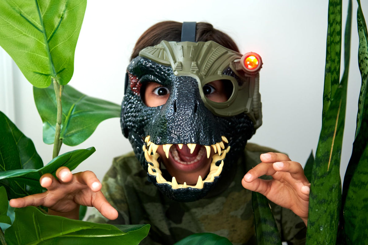 Mattel Jurassic World Indoraptor Mask with Tracking Gear | Light & Sound for Role Play