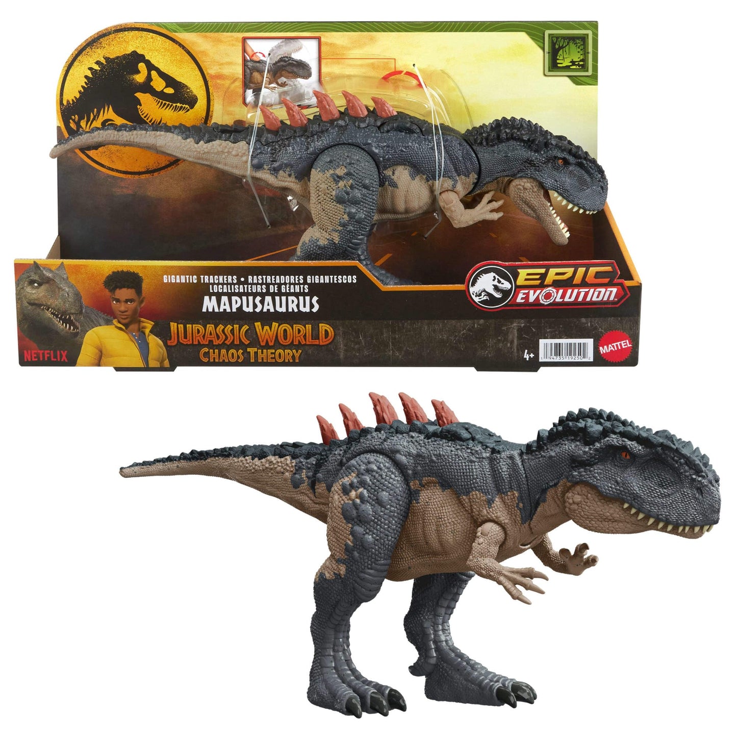 Mattel Jurassic World Gigantic Trackers Mapusaurus – Mega Bite Rampage Action Figure