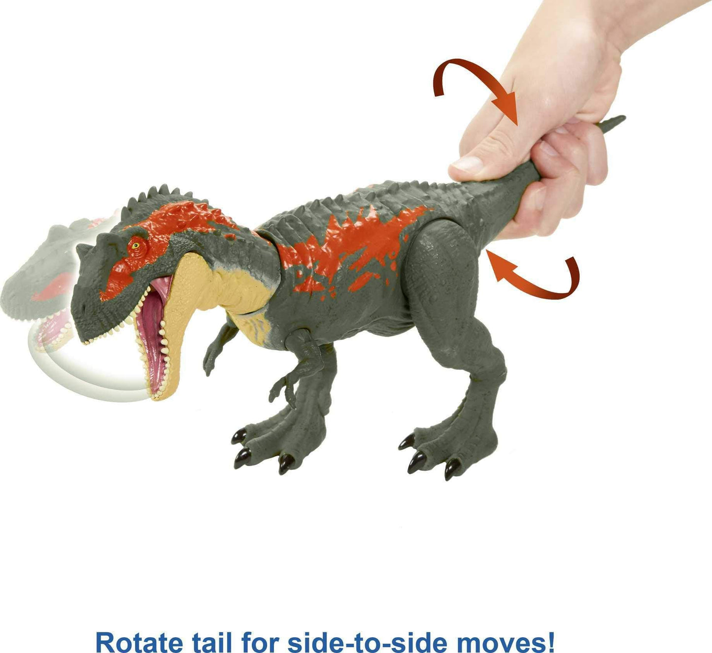 Mattel Jurassic World Massive Biters Albertosaurus Action Figure | Tail-Activated Strike & Chomping Motion