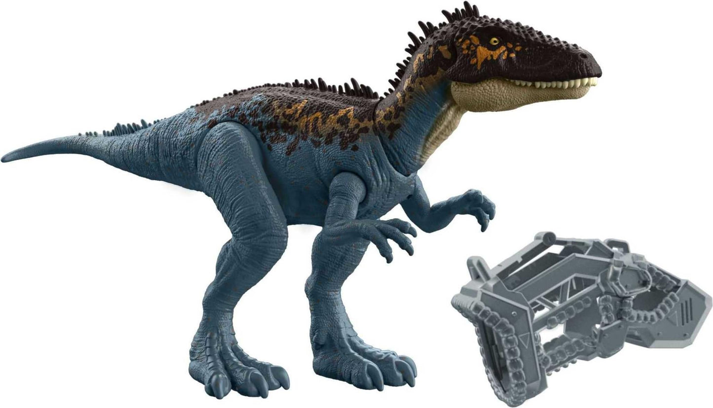 Mattel Jurassic World Mega Destroyers: Carcharodontosaurus Blue Action Figure with Attack Motion & Breakaway Accessory