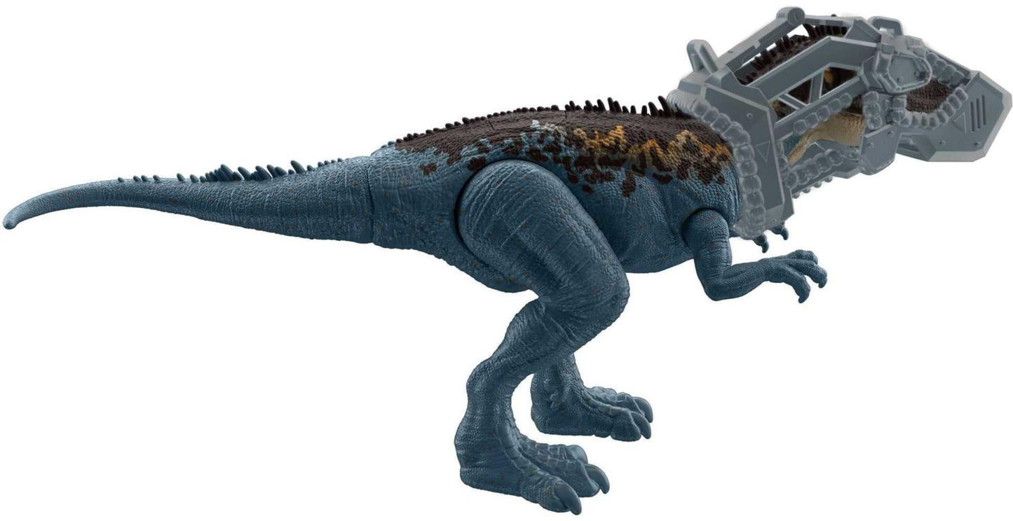 Mattel Jurassic World Mega Destroyers: Carcharodontosaurus Blue Action Figure with Attack Motion & Breakaway Accessory