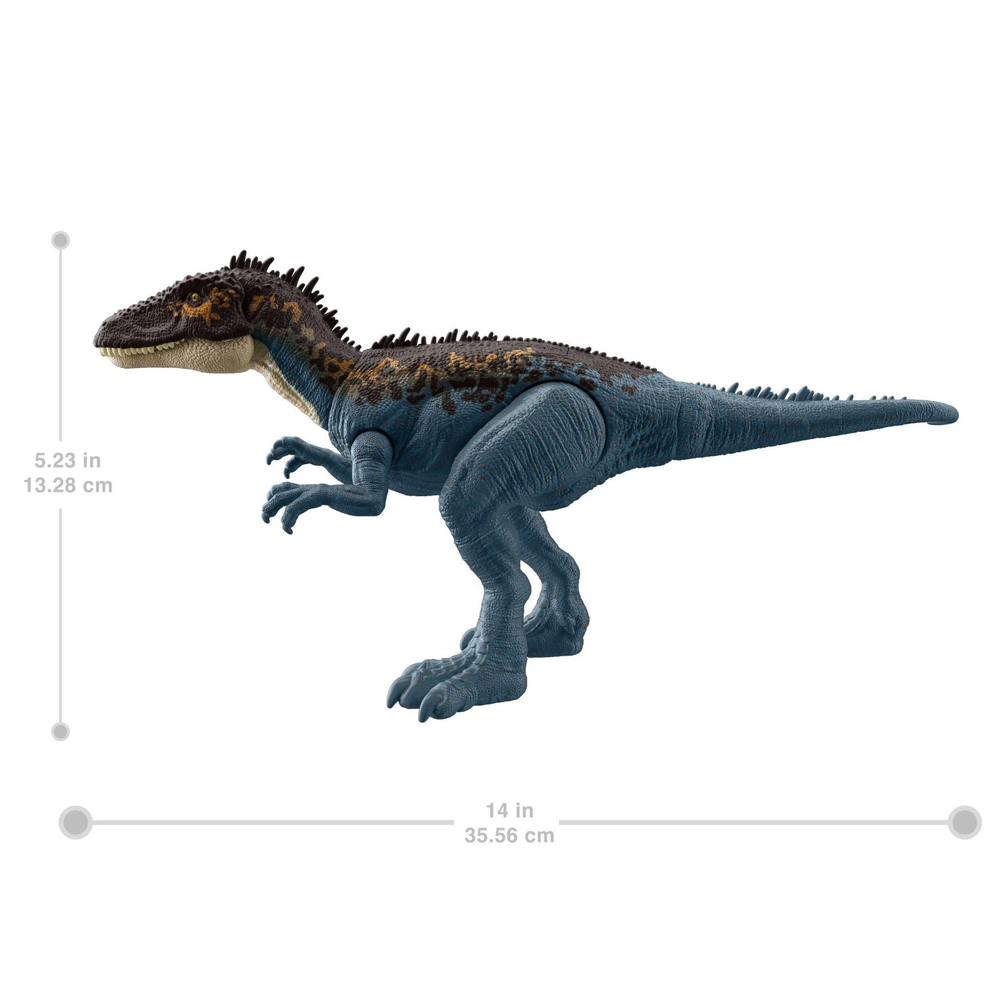 Mattel Jurassic World Mega Destroyers: Carcharodontosaurus Blue Action Figure with Attack Motion & Breakaway Accessory