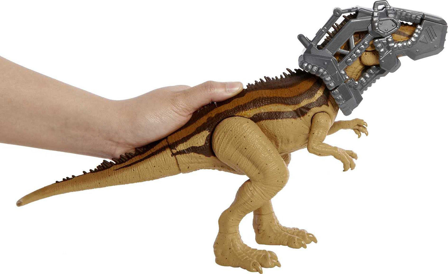 Mattel Jurassic World Mega Destroyers Carcharodontosaurus Brown – Attack Motion & Breakaway Accessory