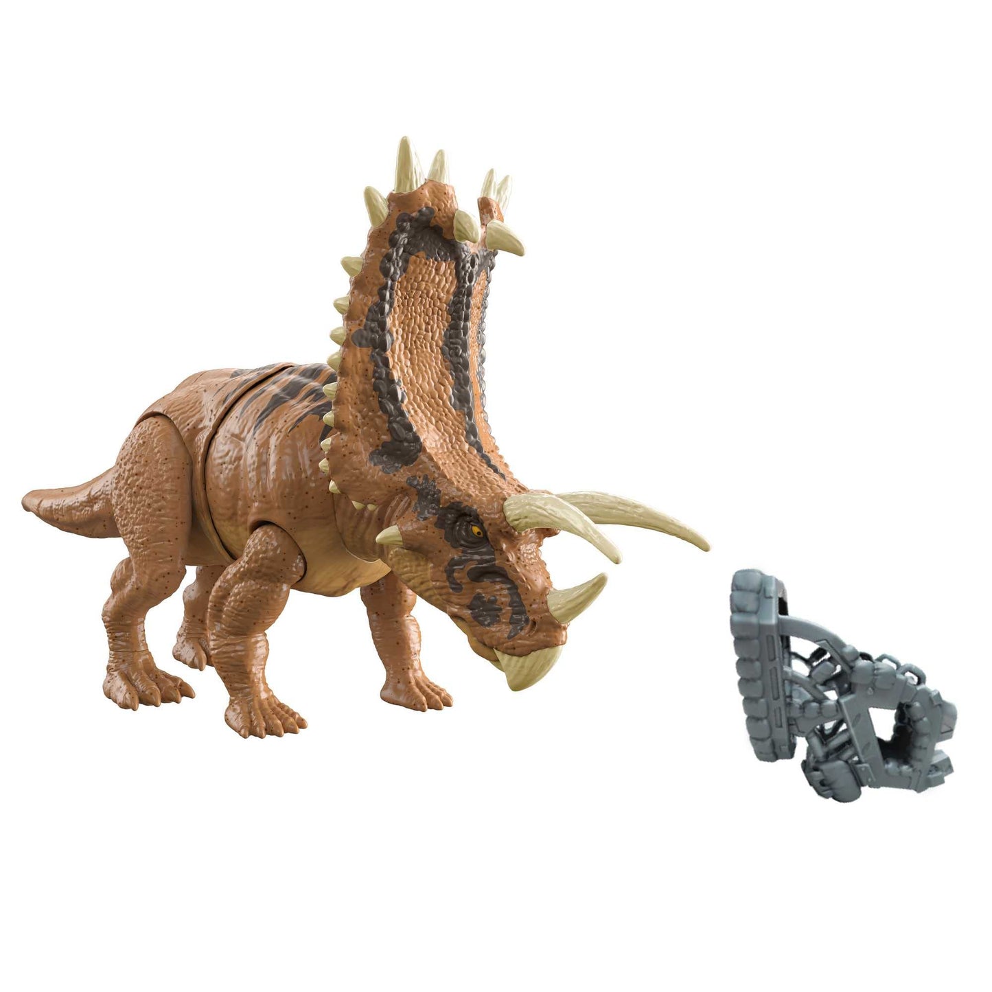 Mattel Jurassic World Mega Destroyers Pentaceratops – Attack Motion & Breakaway Accessory Dino Toy