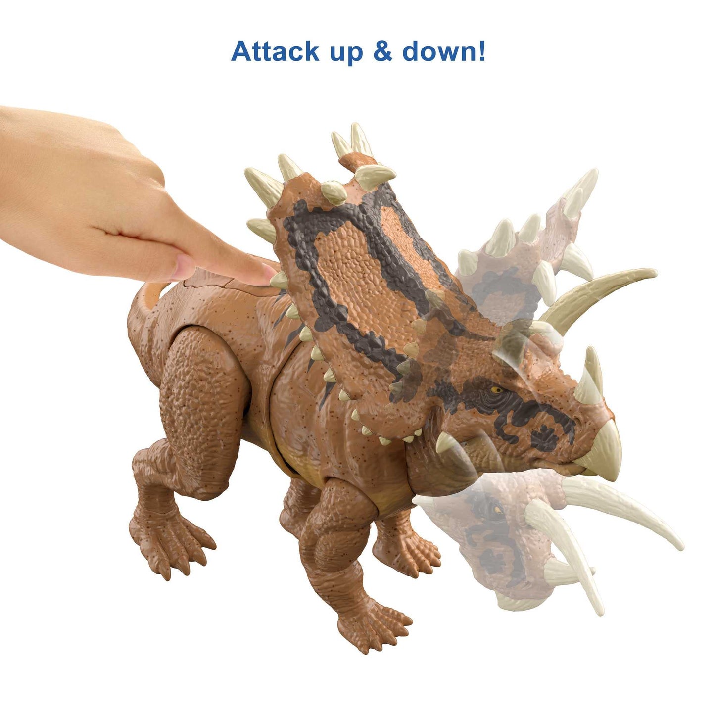 Mattel Jurassic World Mega Destroyers Pentaceratops – Attack Motion & Breakaway Accessory Dino Toy