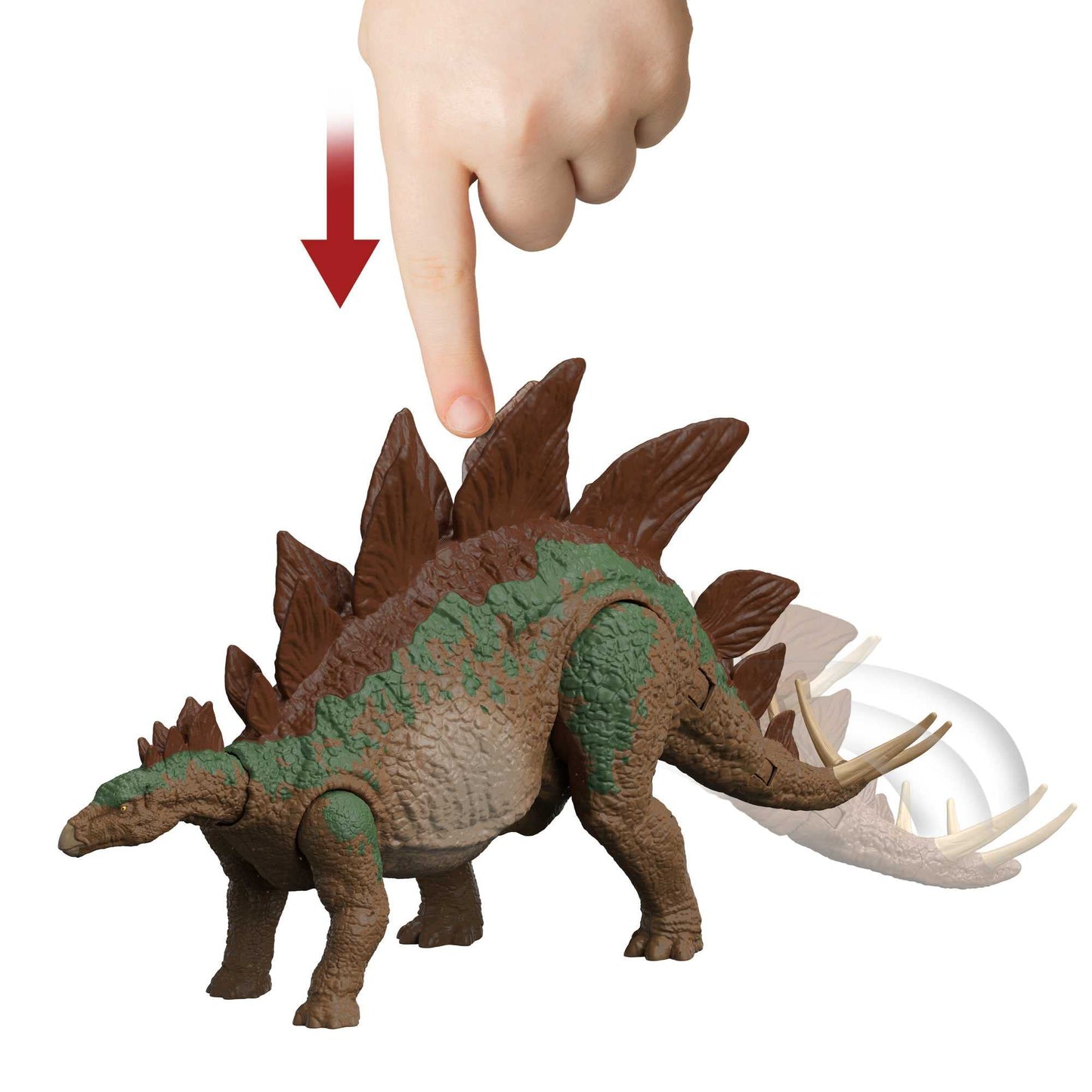 Mattel Jurassic World HHK91 Dr. Sarah Harding with Large & Small Stegosaurus – Articulated 9.5 cm Figures
