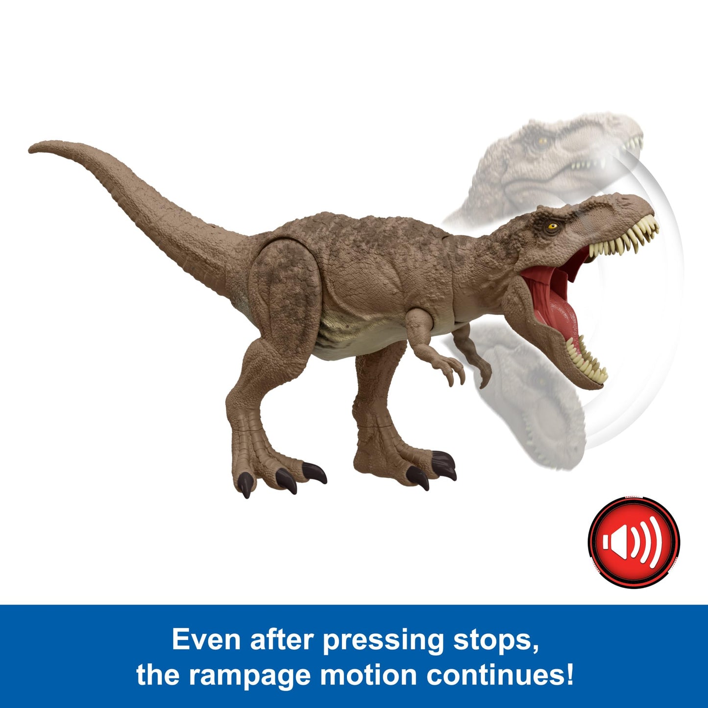 Mattel Jurassic World T. Rex All-Out Attack Dino Figure – Sound & Rampage