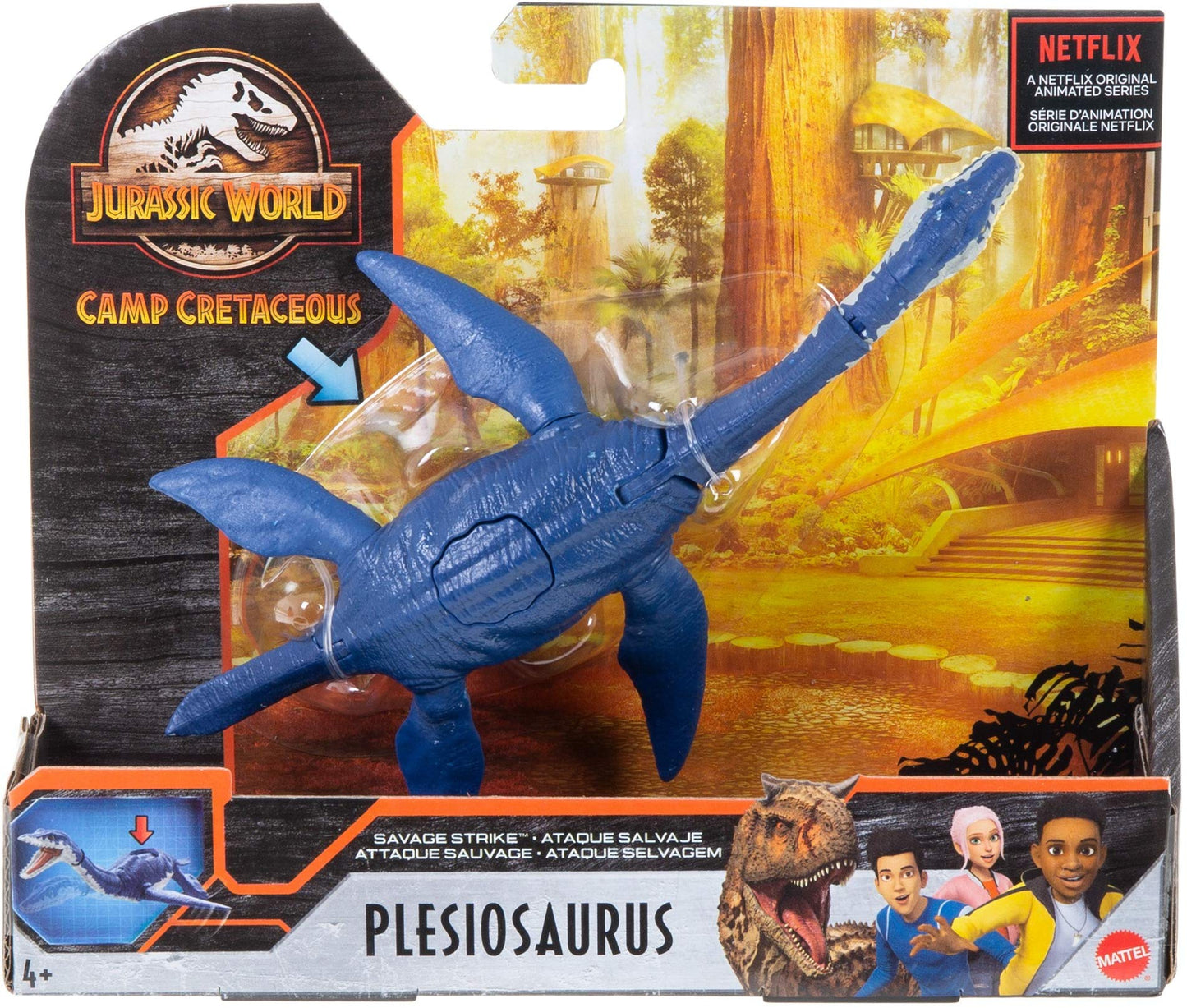 Jurassic World Plesiosaurus Savage Strike Action Figure by Mattel | Movable Arms & Legs