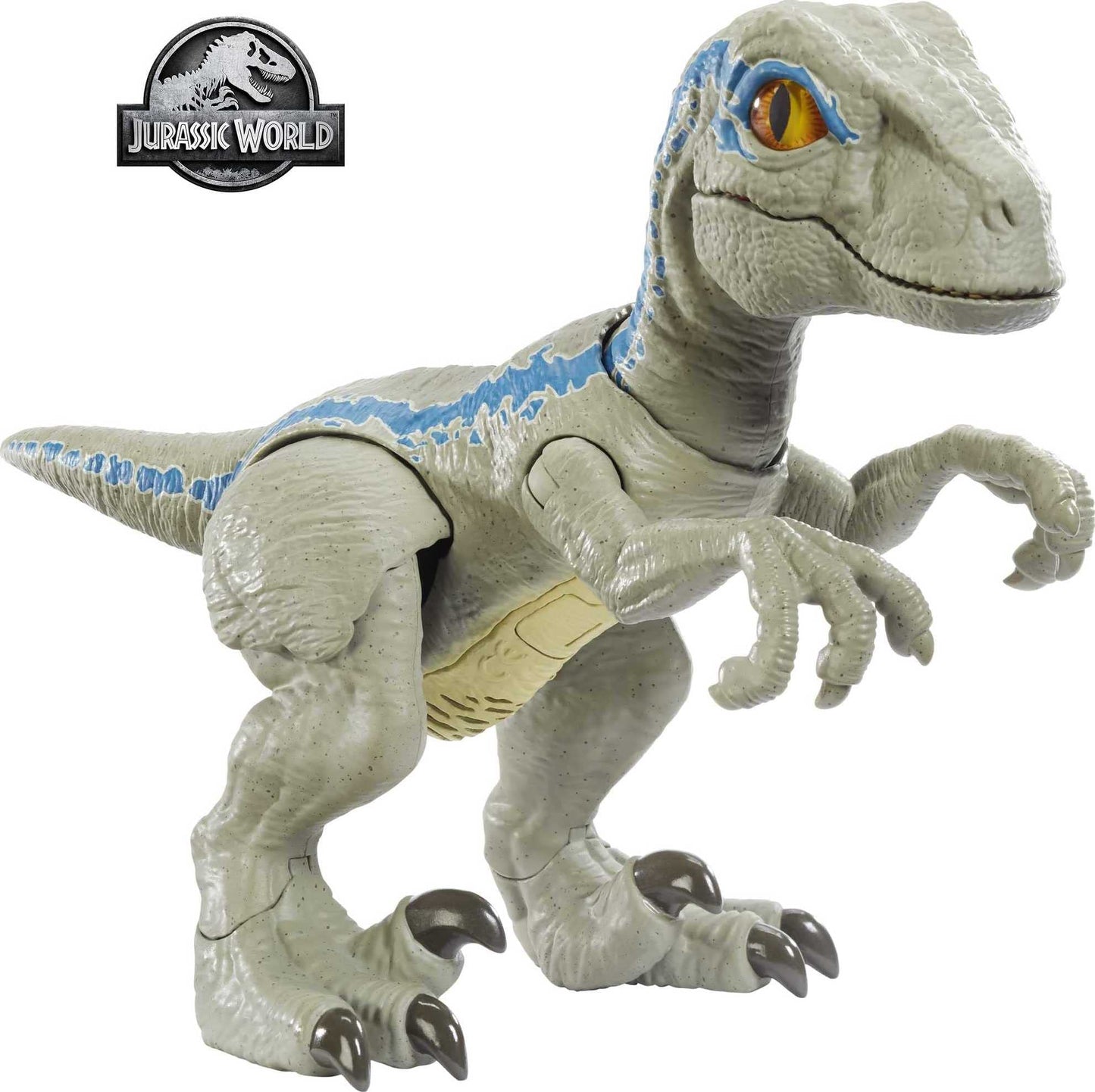 Mattel Jurassic World Primal Pal Blue – Spring-Activated Action, Sound & Full Articulation