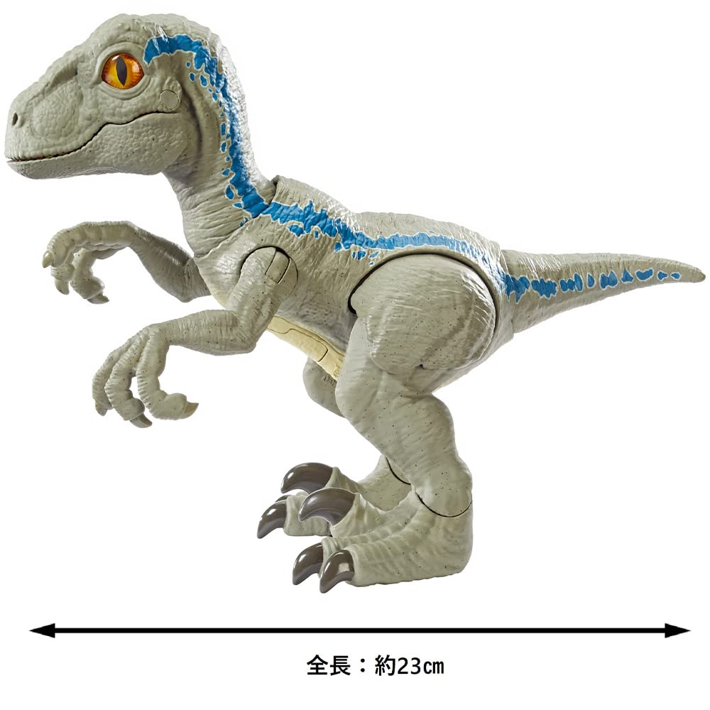 Mattel Jurassic World Primal Pal Blue – Spring-Activated Action, Sound & Full Articulation