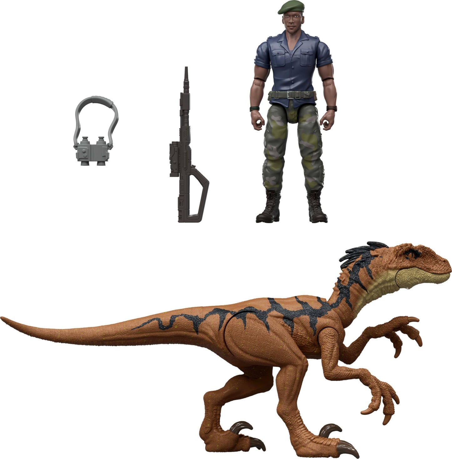 Mattel Jurassic World Rebirth: Duncan Kincaid & Velociraptor Figures – 3.75-Inch Posable Pack