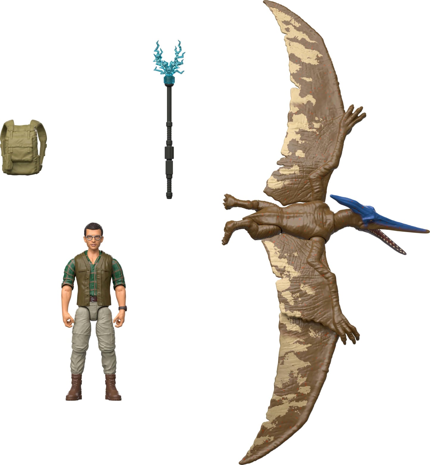 Mattel Jurassic World Rebirth Dr. Loomis & Pteranodon Figure Pack – 3.75-Inch Posable, Movie-Accurate
