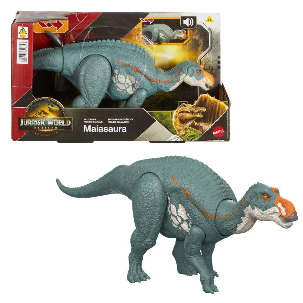 Mattel Jurassic World Rebirth Wild Roar Maiasaura – Tail-Controlled Attack & Roar Toy