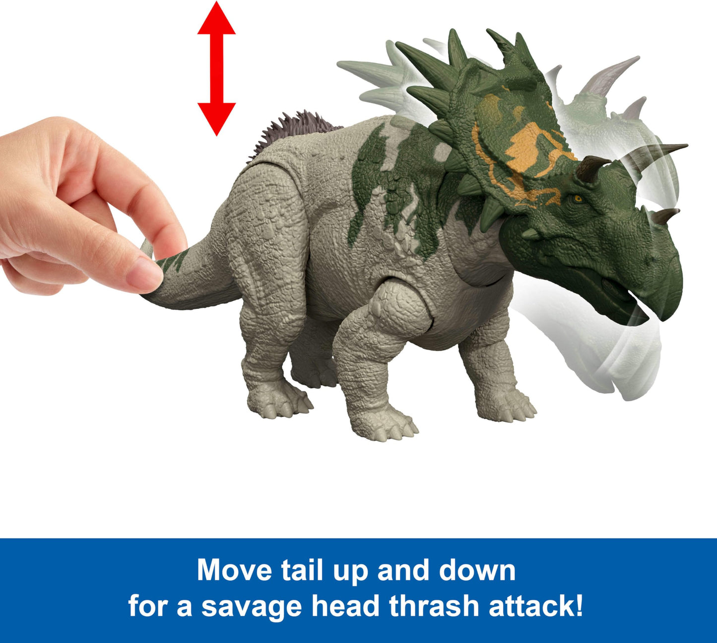 Mattel Jurassic World Rebirth Spiclypeus Wild Roar Dinosaur Toy – Tail-Controlled Attack & AR Play