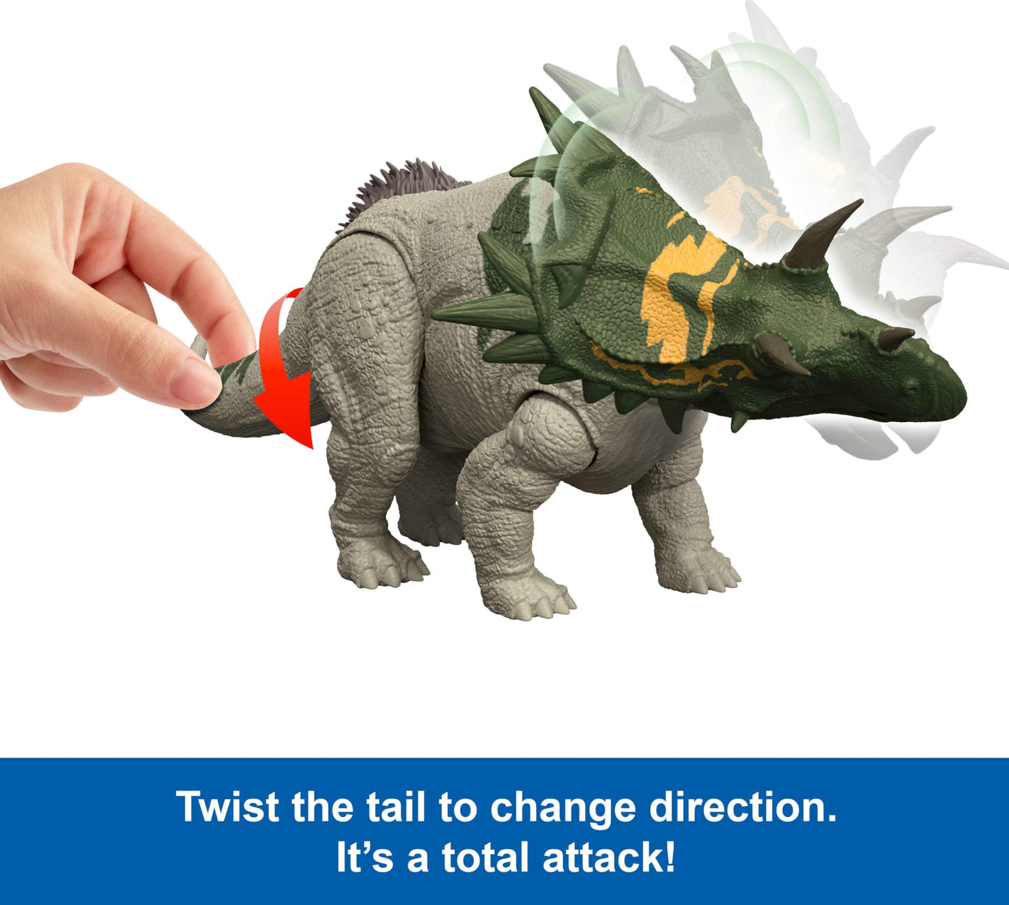 Mattel Jurassic World Rebirth Spiclypeus Wild Roar Dinosaur Toy – Tail-Controlled Attack & AR Play