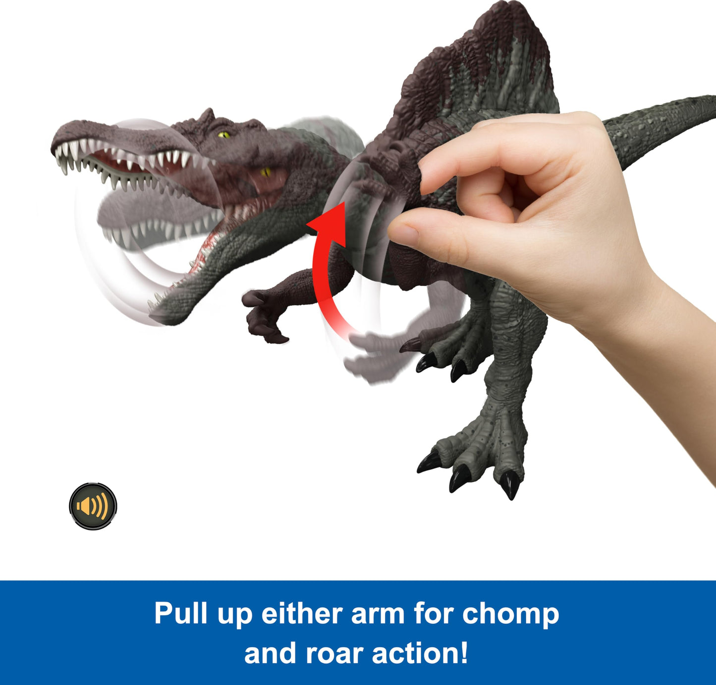 Mattel Jurassic World Epic Attack Spinosaurus Action Figure – 21-Inch Battle Dinosaur