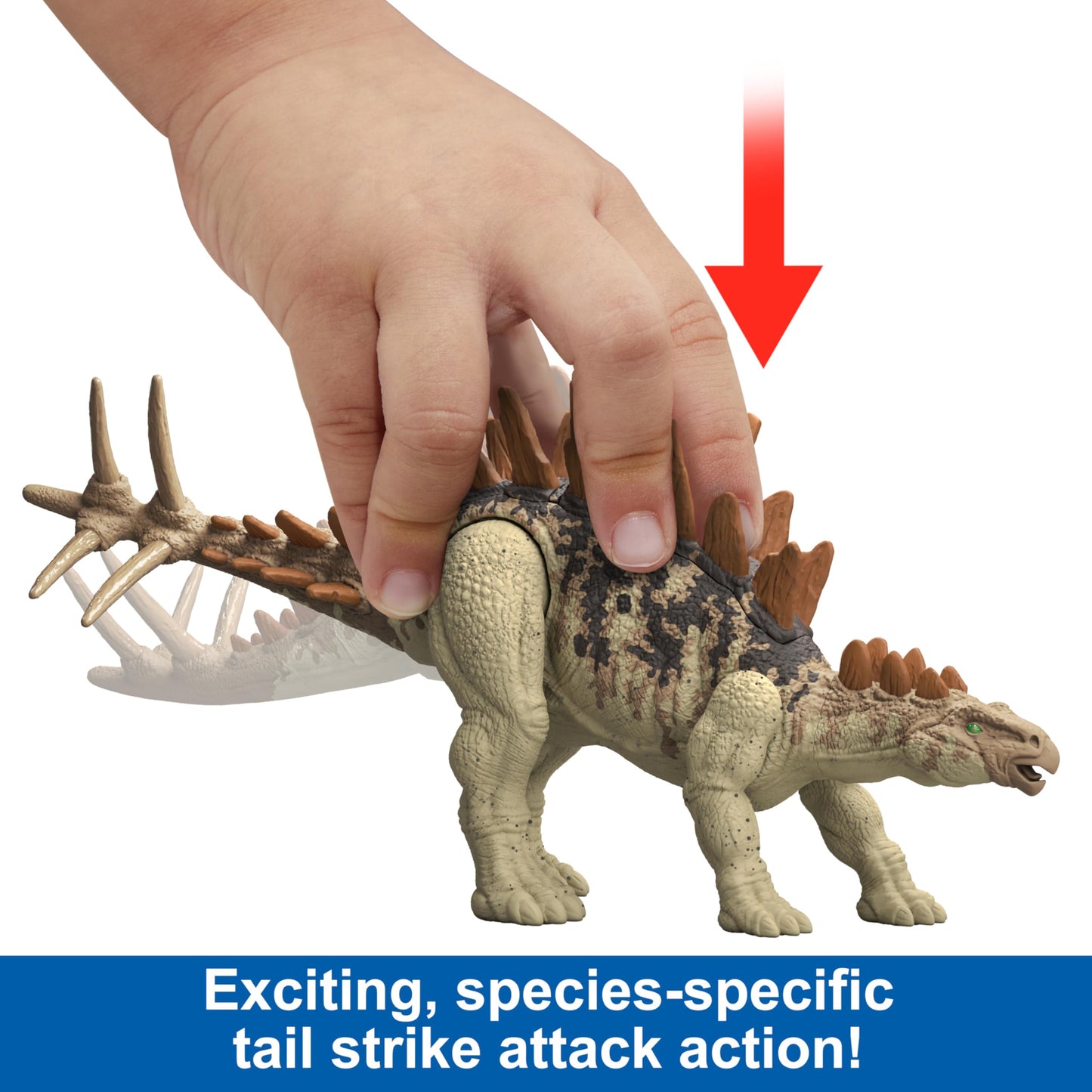 Mattel Jurassic World Strike Attack Dinosaur Toy — Single Strike Action, Movable Joints & AR Play