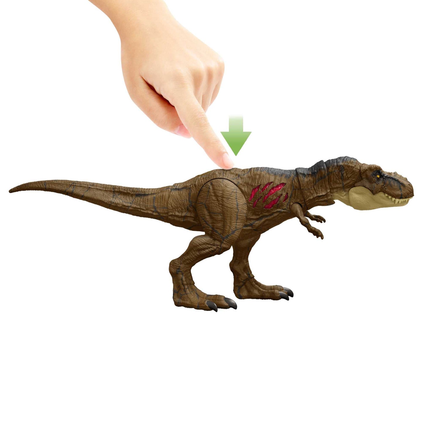 Jurassic World HGC19 Articulated T-Rex Destruction Figure | Movable Jaws, AR | Mattel