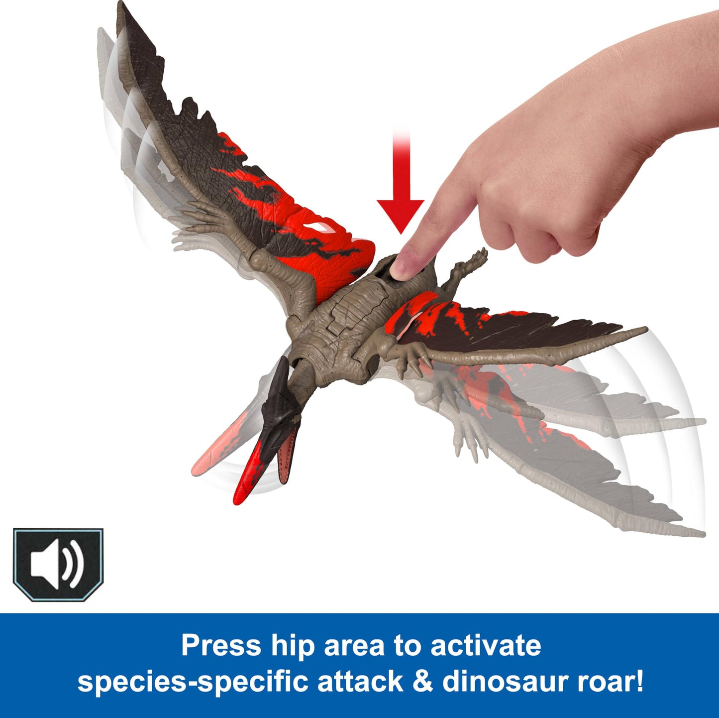 Mattel Jurassic World Wild Roar Dinosaurs: Roar, Attack Action & AR Play