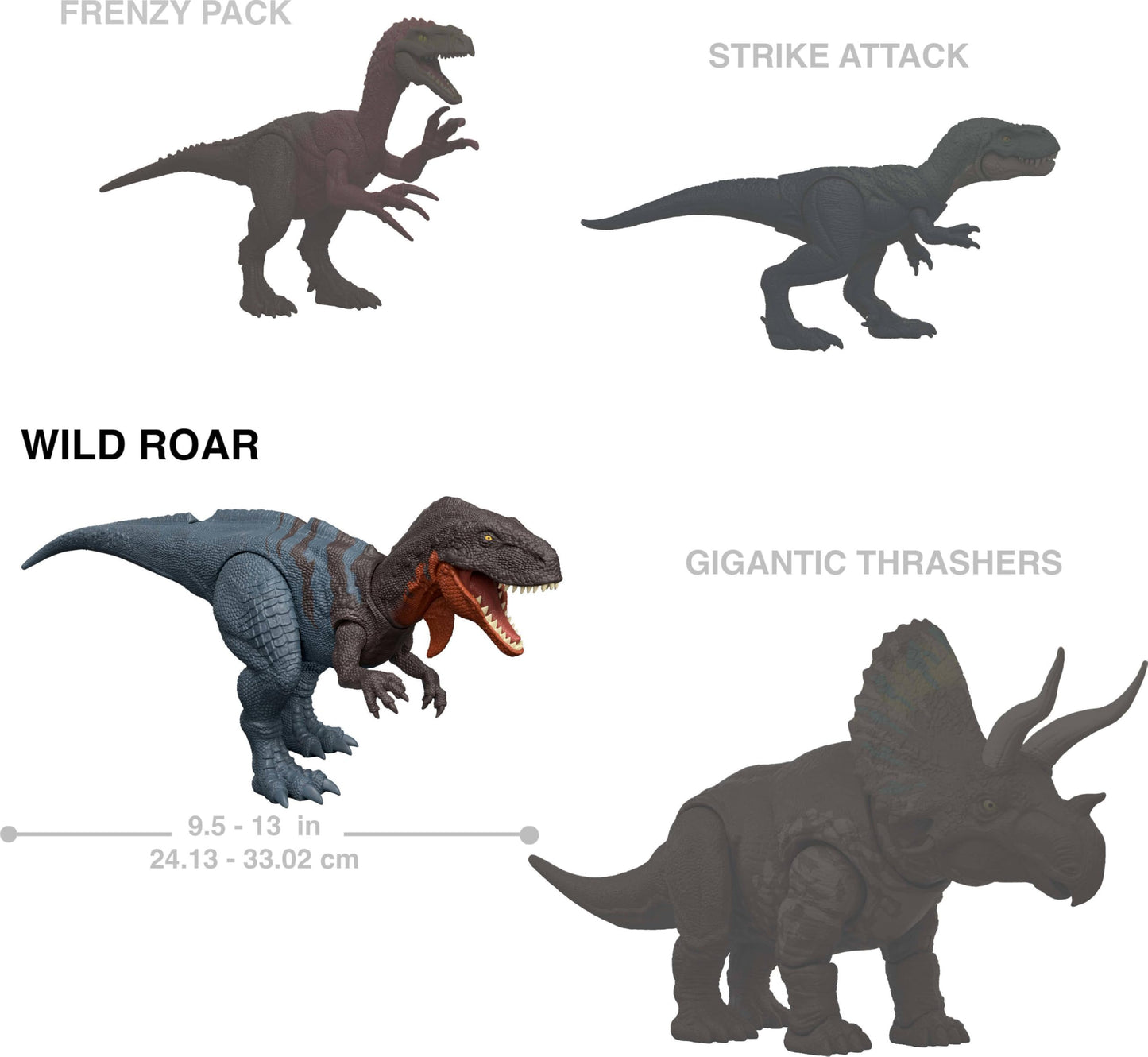 Mattel Jurassic World Wild Roar Afrovenator Action Figure – Attack, Lights, Roar & Digital Play (12.4-Inch)