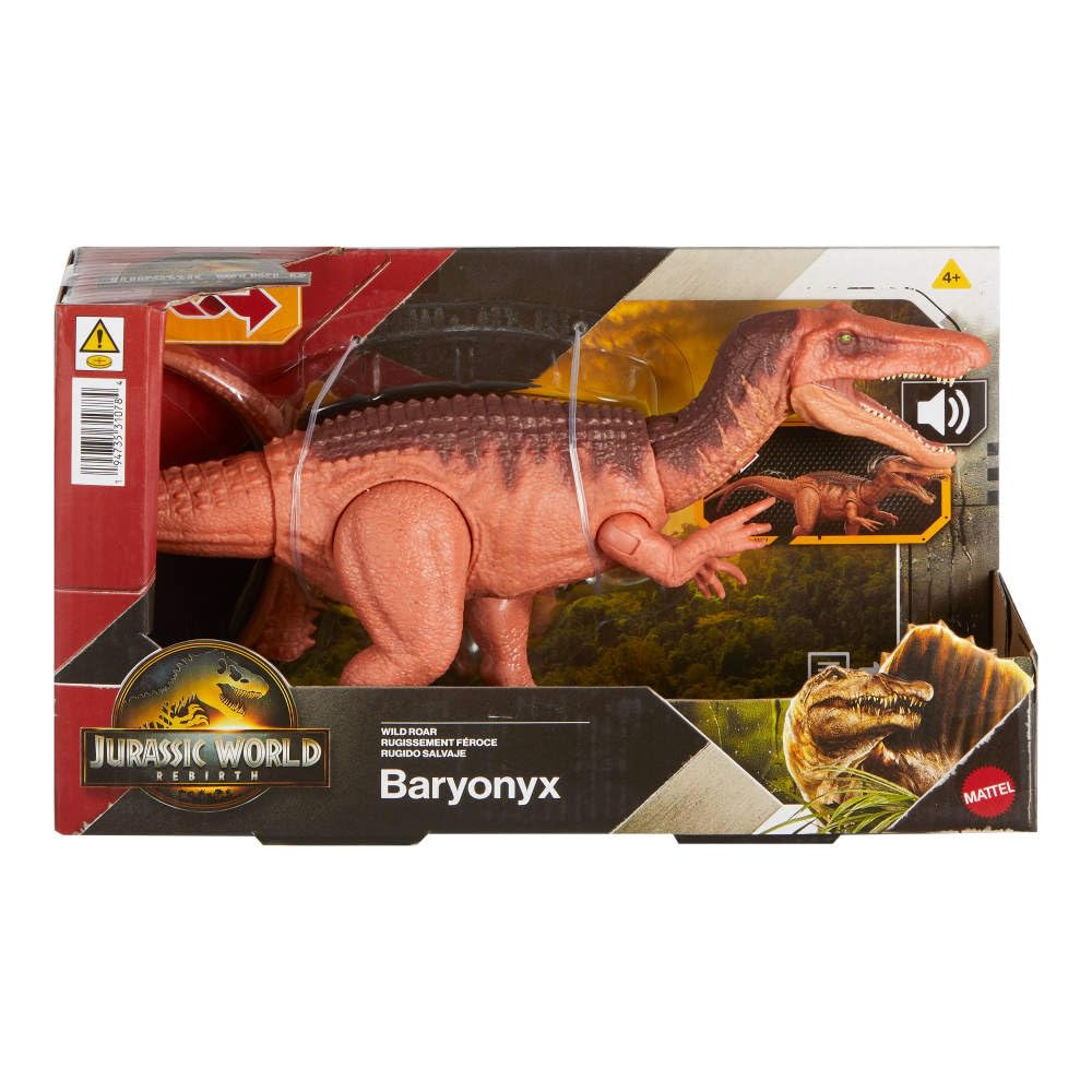 Mattel Jurassic World Rebirth Wild Roar Baryonyx Dinosaur Toy – Tail-Controlled Chomp, Roar & AR Play