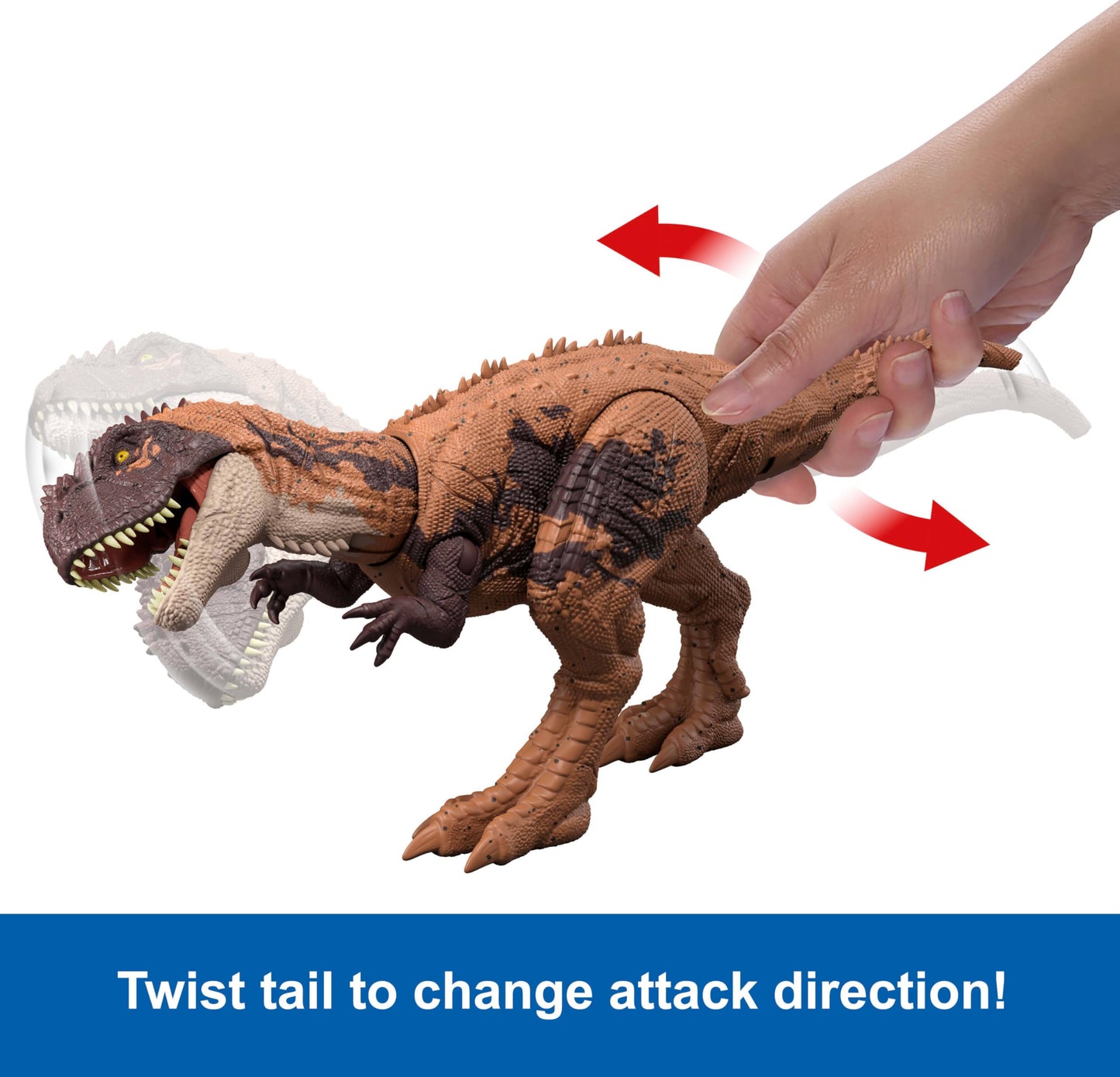Mattel Jurassic World Wild Roar Dinosaurs – Roar, Attack Action & AR Play (11-Inch Figures)
