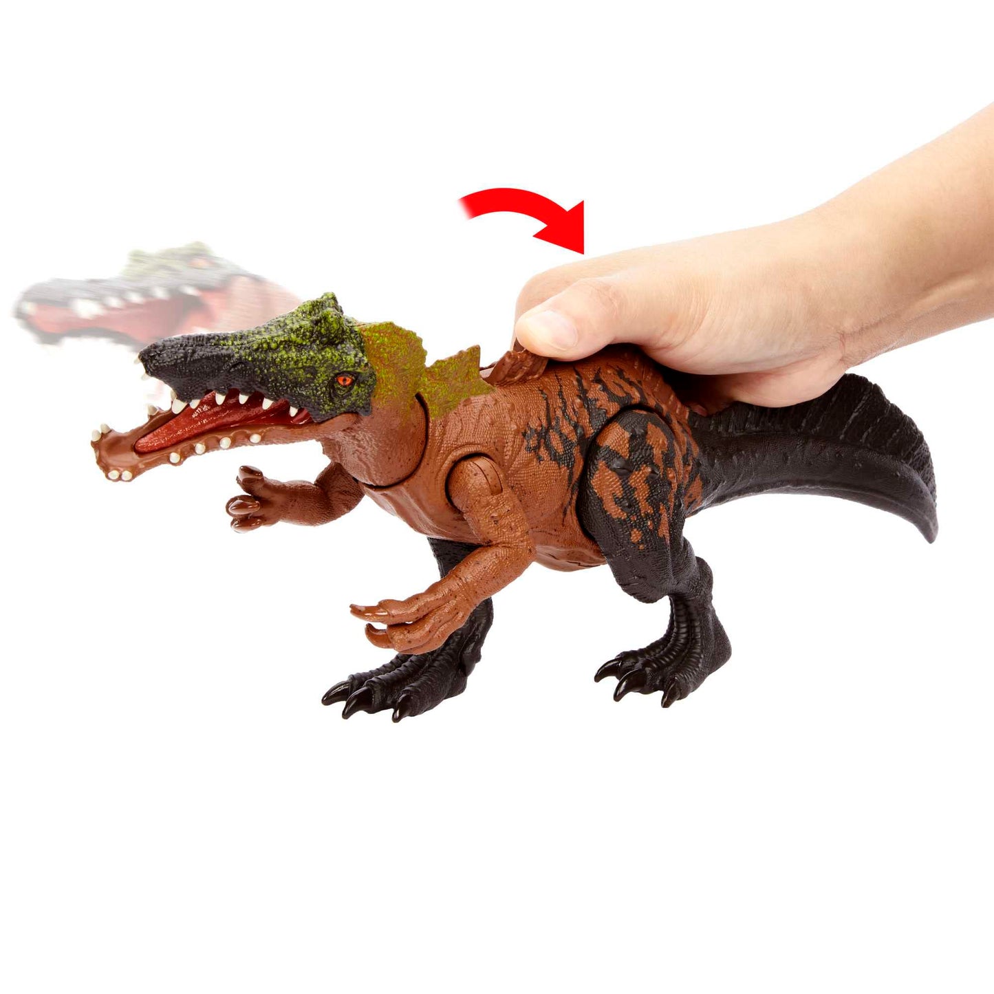 Mattel Jurassic World Wild Roar Irritator Action Figure – Sound, Attack Move, 11-Inch