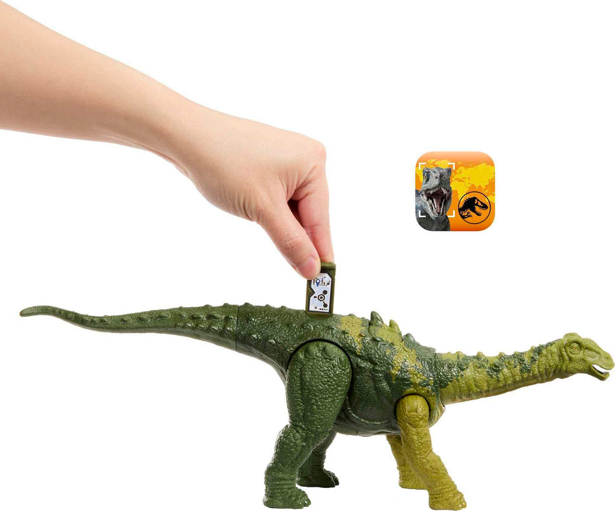 Mattel Jurassic World Wild Roar Nigersaurus Dinosaur Toy – Sound, Attack Move, 11in | AR Play
