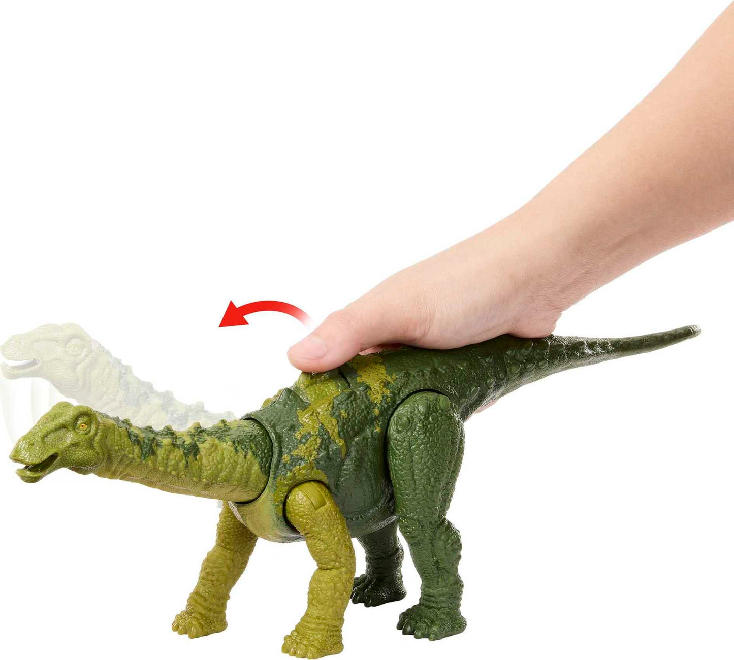 Mattel Jurassic World Wild Roar Nigersaurus Dinosaur Toy – Sound, Attack Move, 11in | AR Play