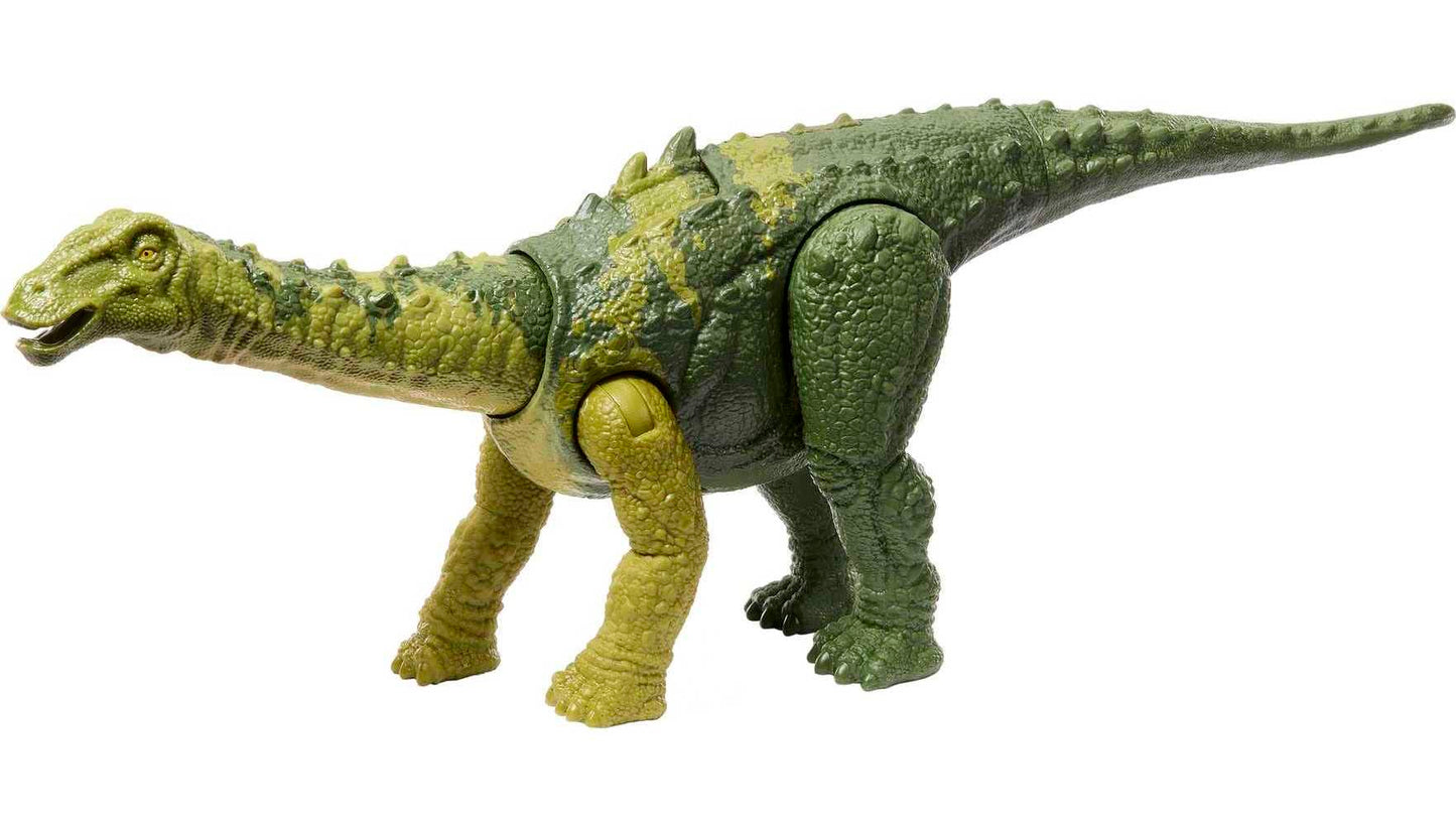 Mattel Jurassic World Wild Roar Nigersaurus Dinosaur Toy – Sound, Attack Move, 11in | AR Play