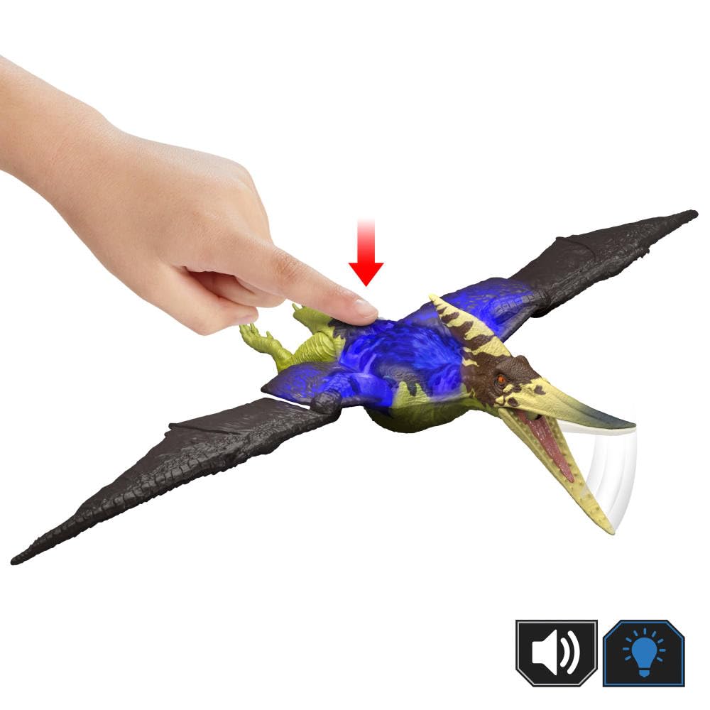 Mattel Jurassic World Wild Roar Pteranodon – Attack, Lights & Roar Action Figure