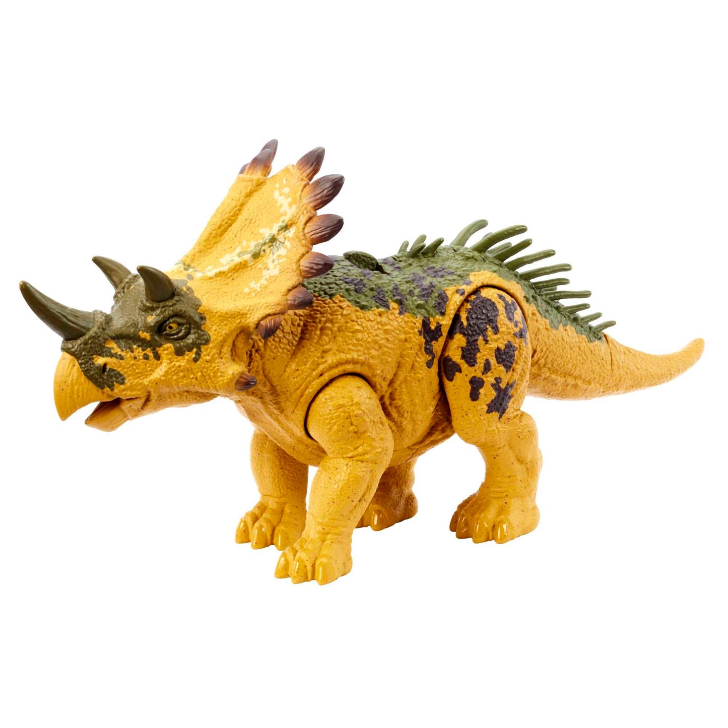 Mattel Jurassic World Wild Roar Regaliceratops Action Figure – 11in, Sound & Attack, AR Play