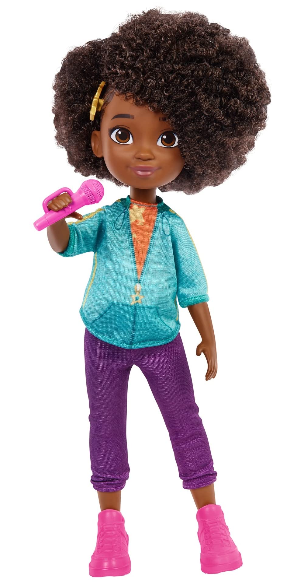 Mattel Karma’s World Karma Grant Doll with Microphone Accessory – 8.74-Inch Figure