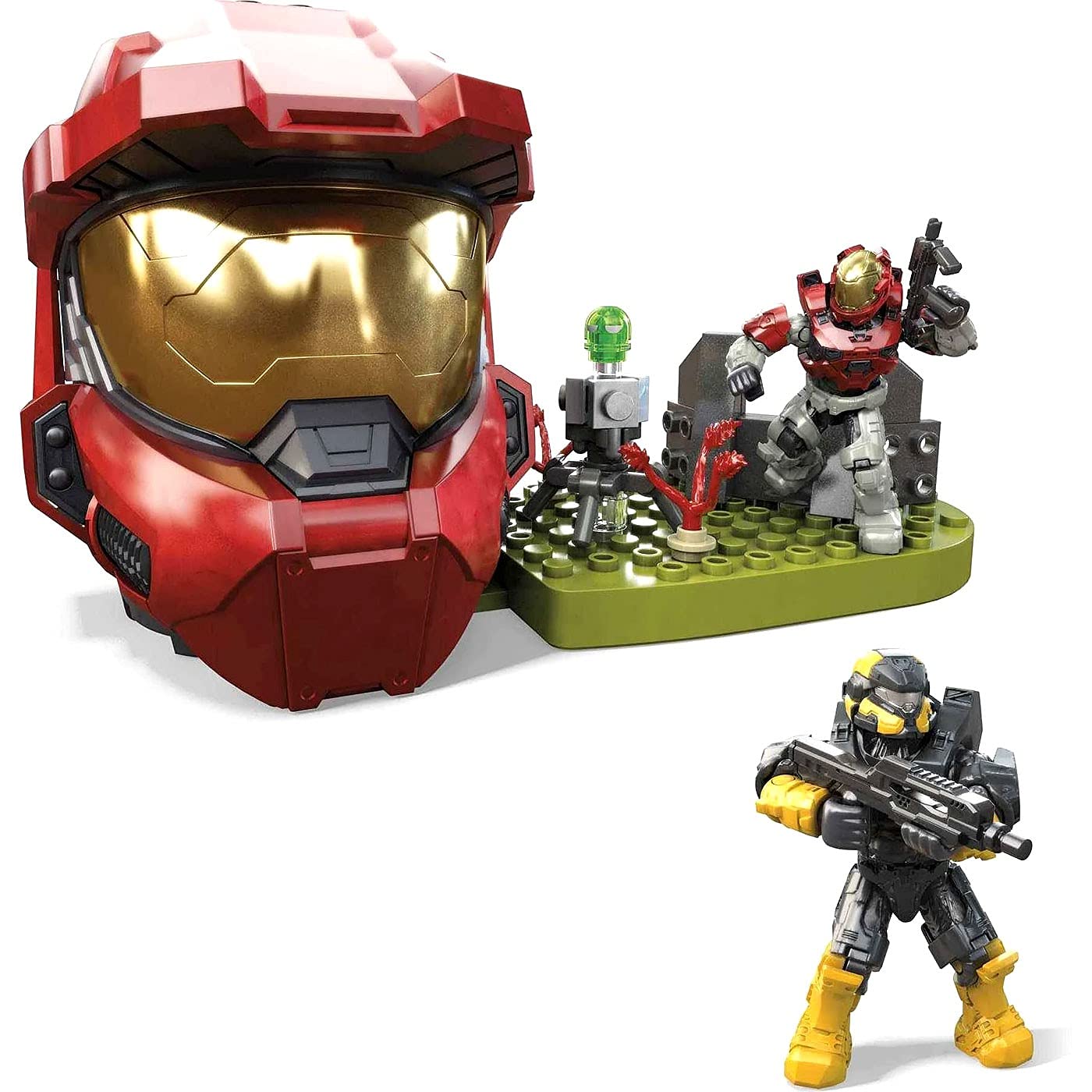 Mattel Mega Construx Halo Escape Building Set – 70 Pcs | Red Spartan Helmet + 2 Micro Figures