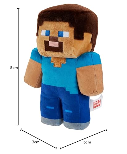 Mattel Minecraft Basic Plush Character – 8-Inch Collectible Plush Toy for Kids 3+