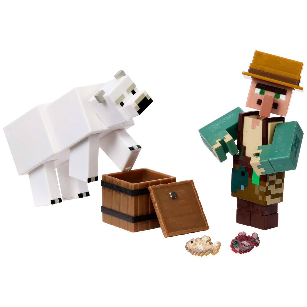 Mattel Minecraft Action Figures 2-Pack – 3.25-Inch Pixelated Collectible Toys