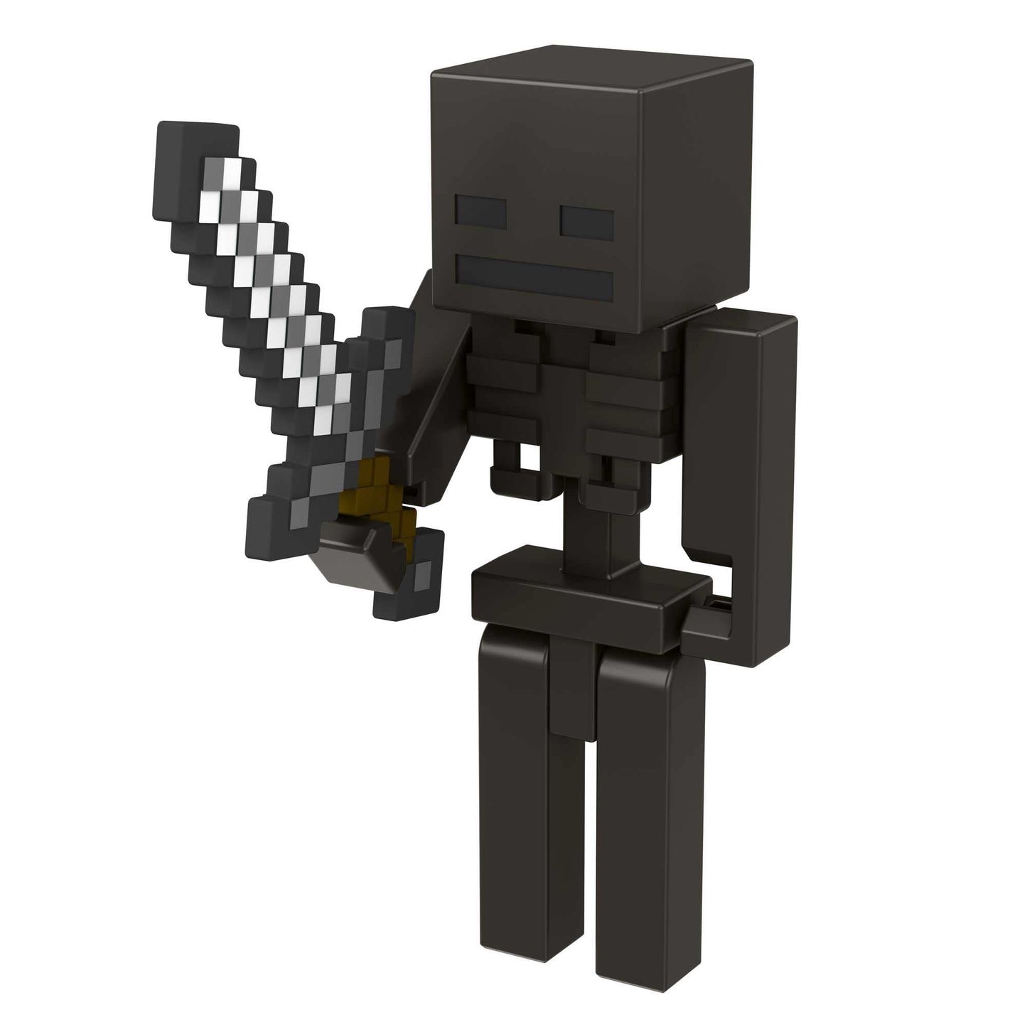 Mattel Minecraft Craft-A-Block Wither Skeleton Figure — 3.25-Inch Poseable Pixelated Toy