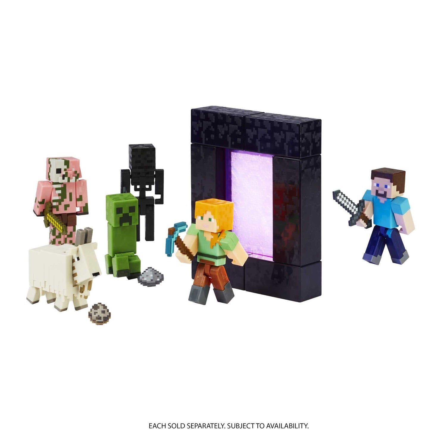 Mattel Minecraft Craft-A-Block Wither Skeleton Figure — 3.25-Inch Poseable Pixelated Toy