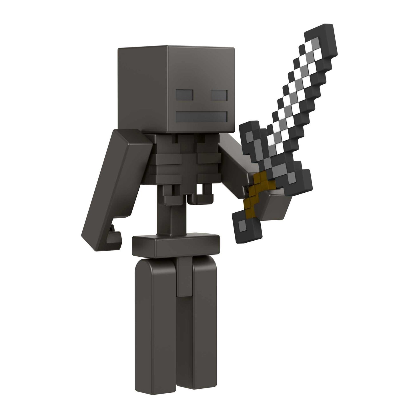 Mattel Minecraft Craft-A-Block Wither Skeleton Figure — 3.25-Inch Poseable Pixelated Toy