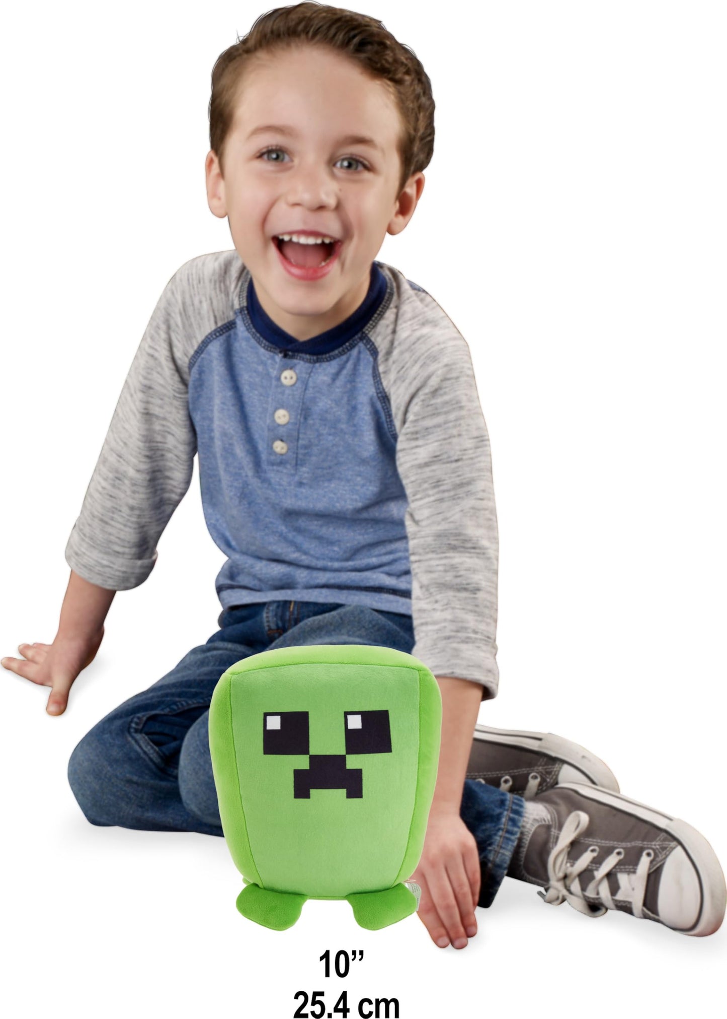 Mattel Minecraft Cuutopia Creeper Plush – 10-Inch Soft Rounded Pillow Doll