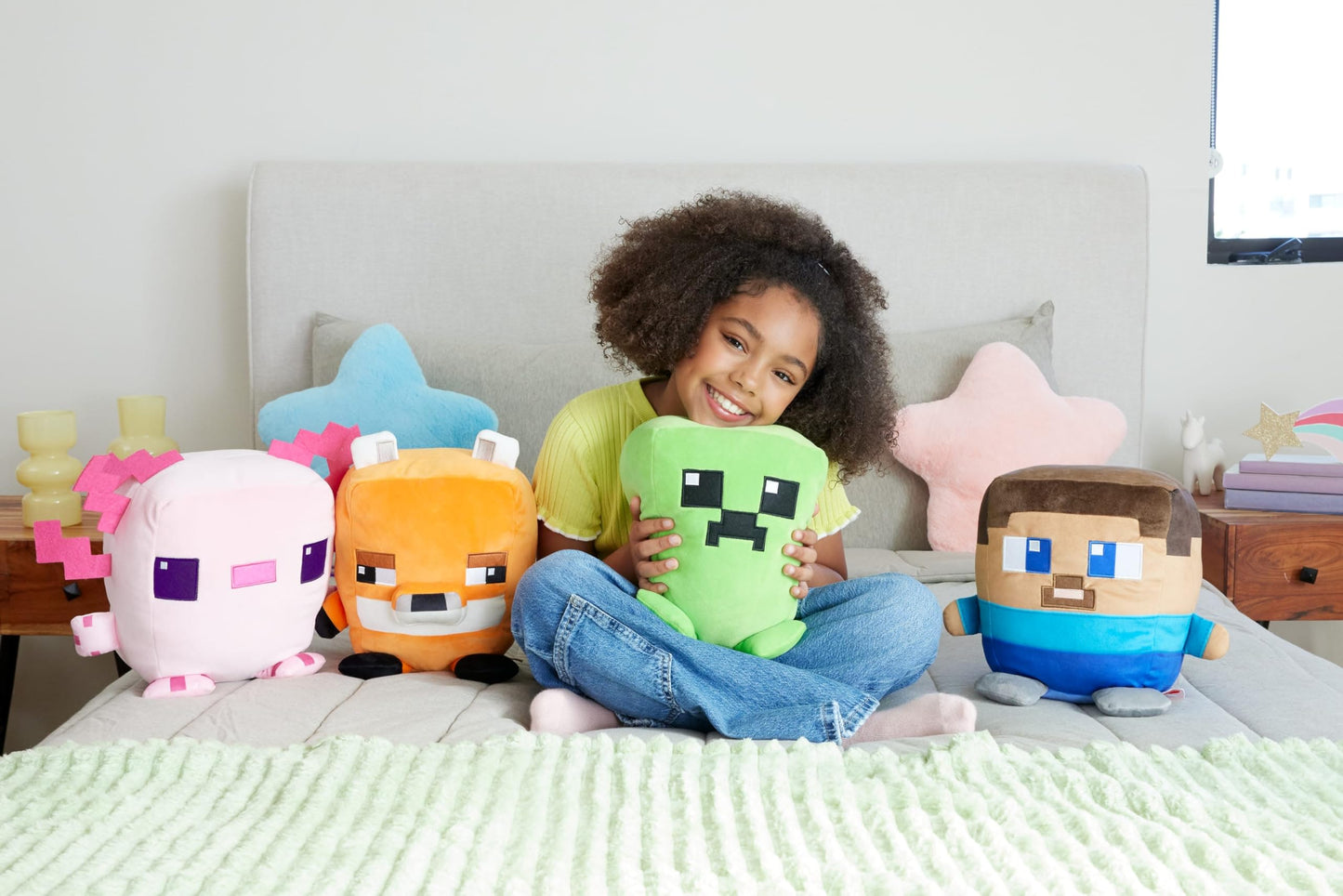 Mattel Minecraft Cuutopia Creeper Plush – 10-Inch Soft Rounded Pillow Doll
