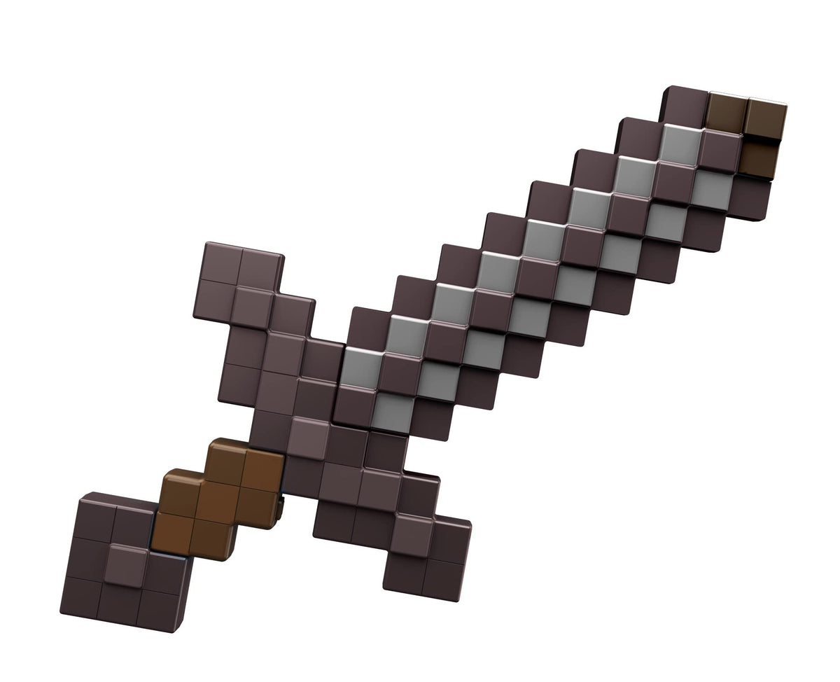 Mattel Minecraft Deluxe Netherite Sword | Kid-Sized Role-Play Toy with Realistic Sounds