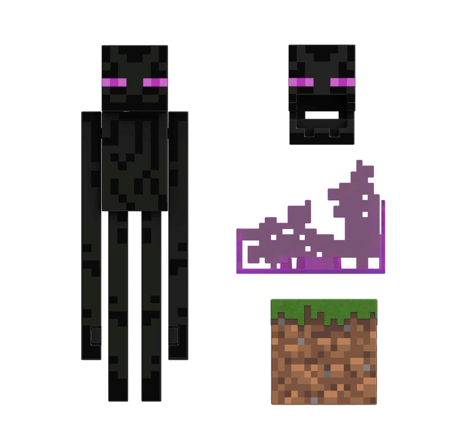 Mattel Minecraft Diamond Level Enderman Action Figure & Die-Cast Accessories, 5.5-Inch Collectible