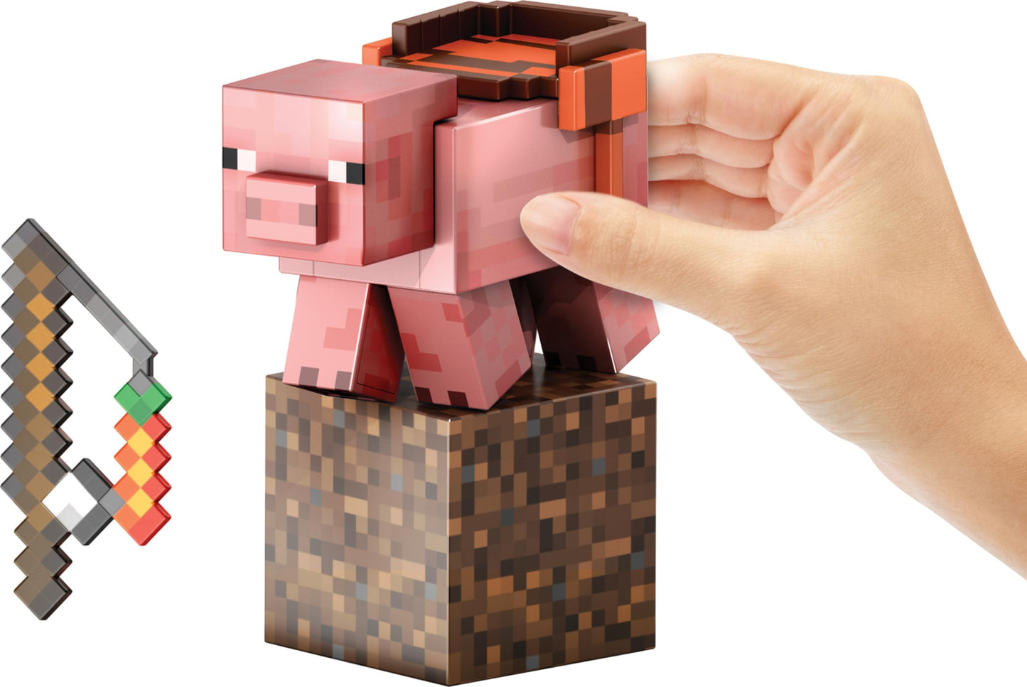 Mattel Minecraft Diamond Level Pig Action Figure – 5.5-Inch Collectible with 4 Accessories