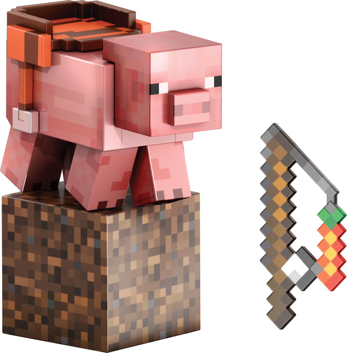 Mattel Minecraft Diamond Level Pig Action Figure – 5.5-Inch Collectible with 4 Accessories