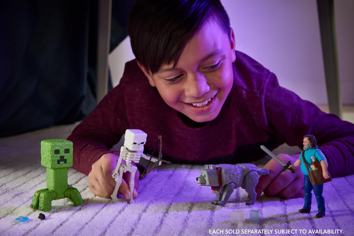 Mattel Minecraft Action Figure & Accessories Set – 4-Inch Creeper Posable Figure Inspired by A Minecraft Movie