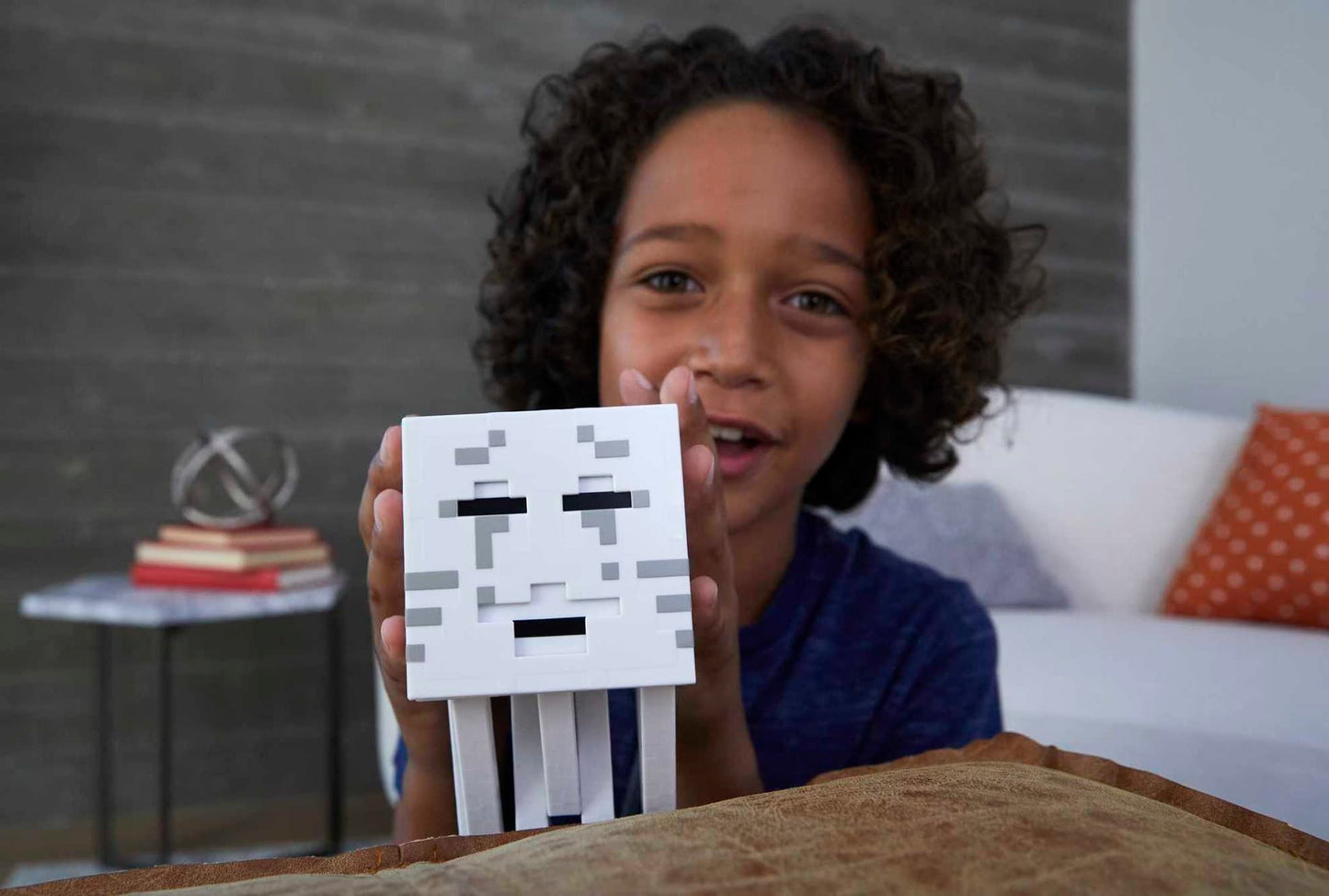Mattel Minecraft Fireball Ghast Figure with 10 Discs | Interactive Collectible Toy