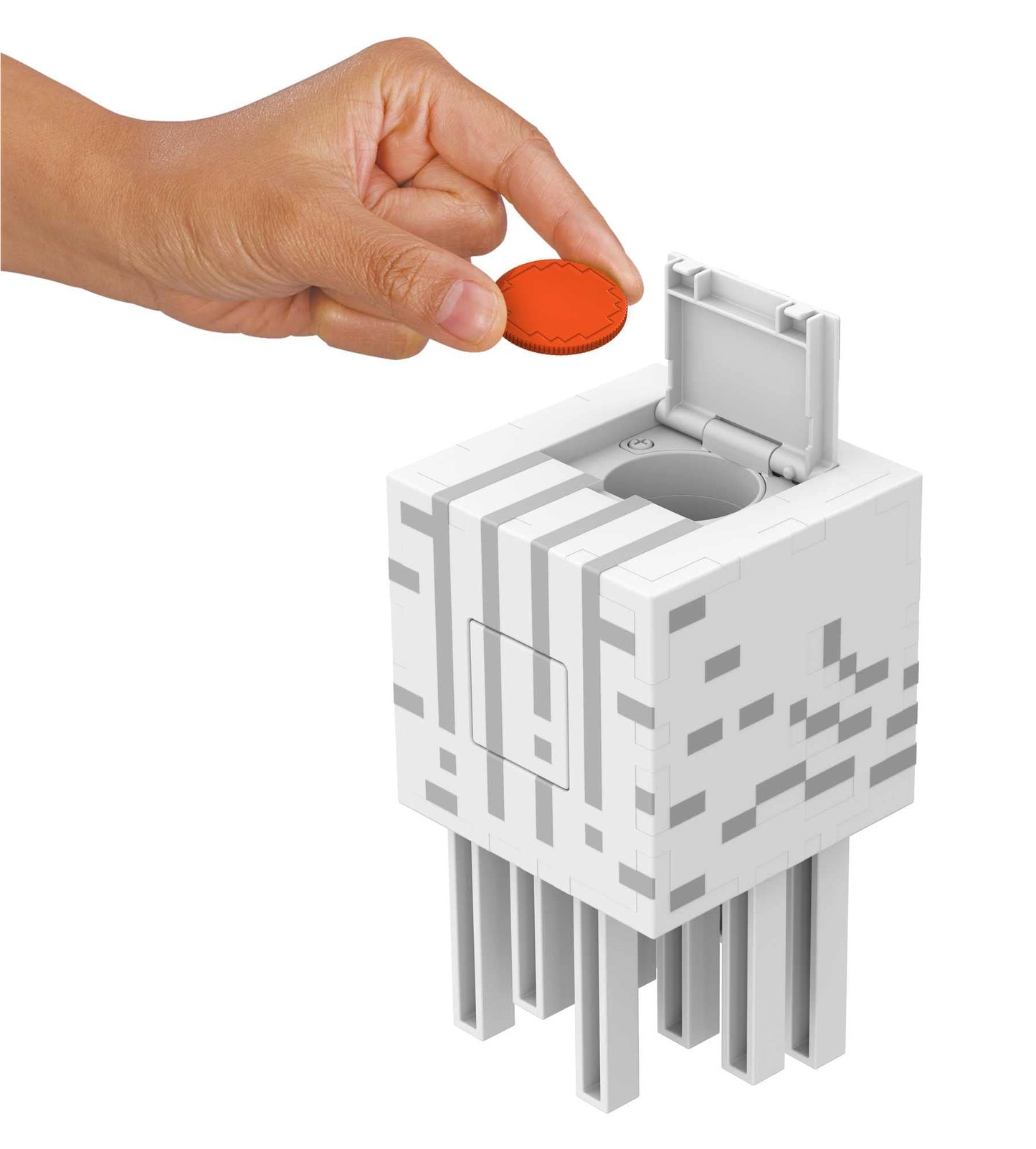 Mattel Minecraft Fireball Ghast Figure with 10 Discs | Interactive Collectible Toy