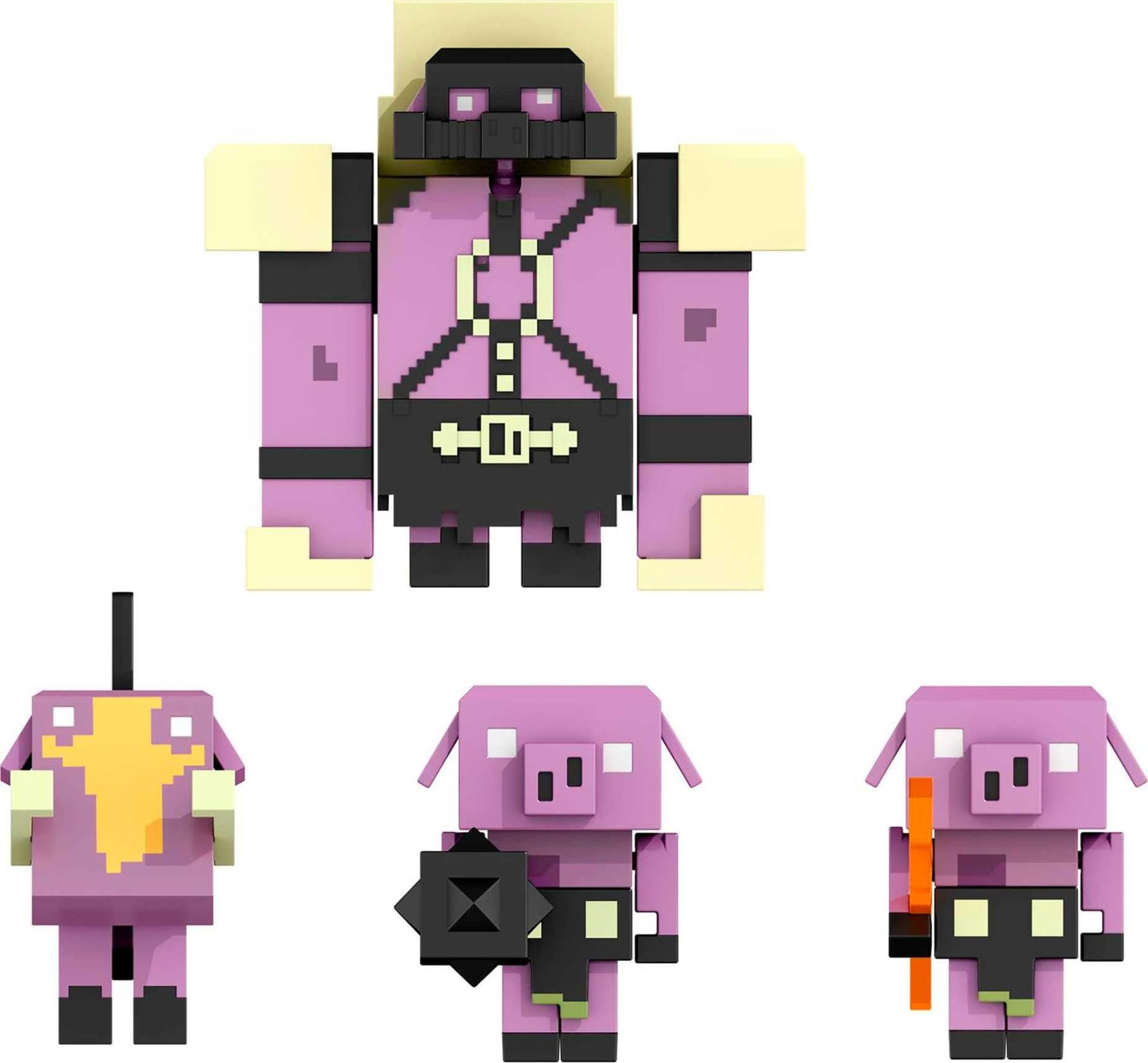 Mattel Minecraft Legends Nether Invasion Pack – 4 Action Figures with Attack Actions