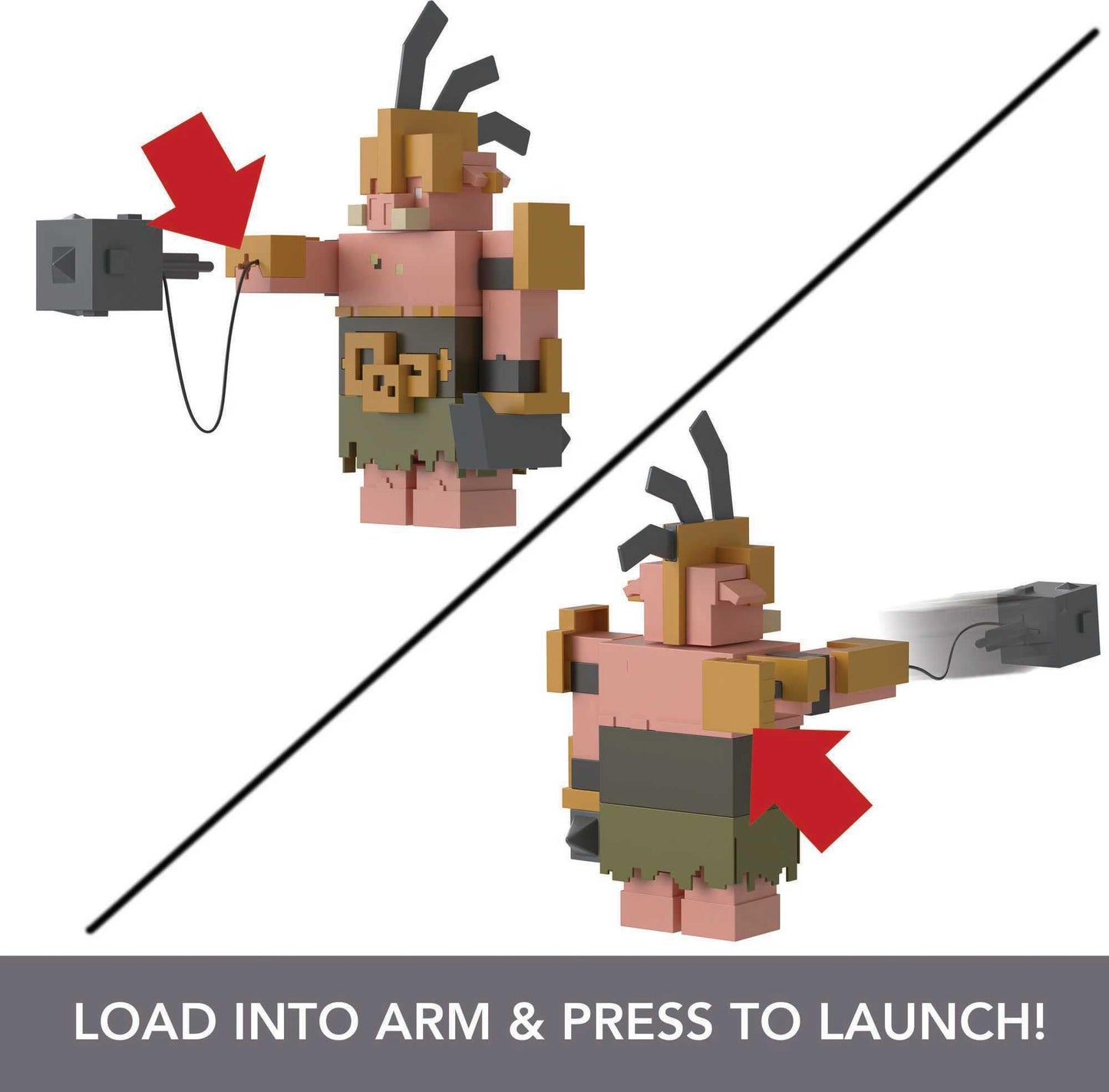 Mattel Minecraft Legends Portal Guard Action Figure – 3.25-Inch Collectible with 2 Attack Moves